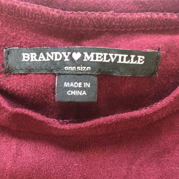 Brandy Melville maroon crushed velvet tshirt dress - Picture 9 of 9